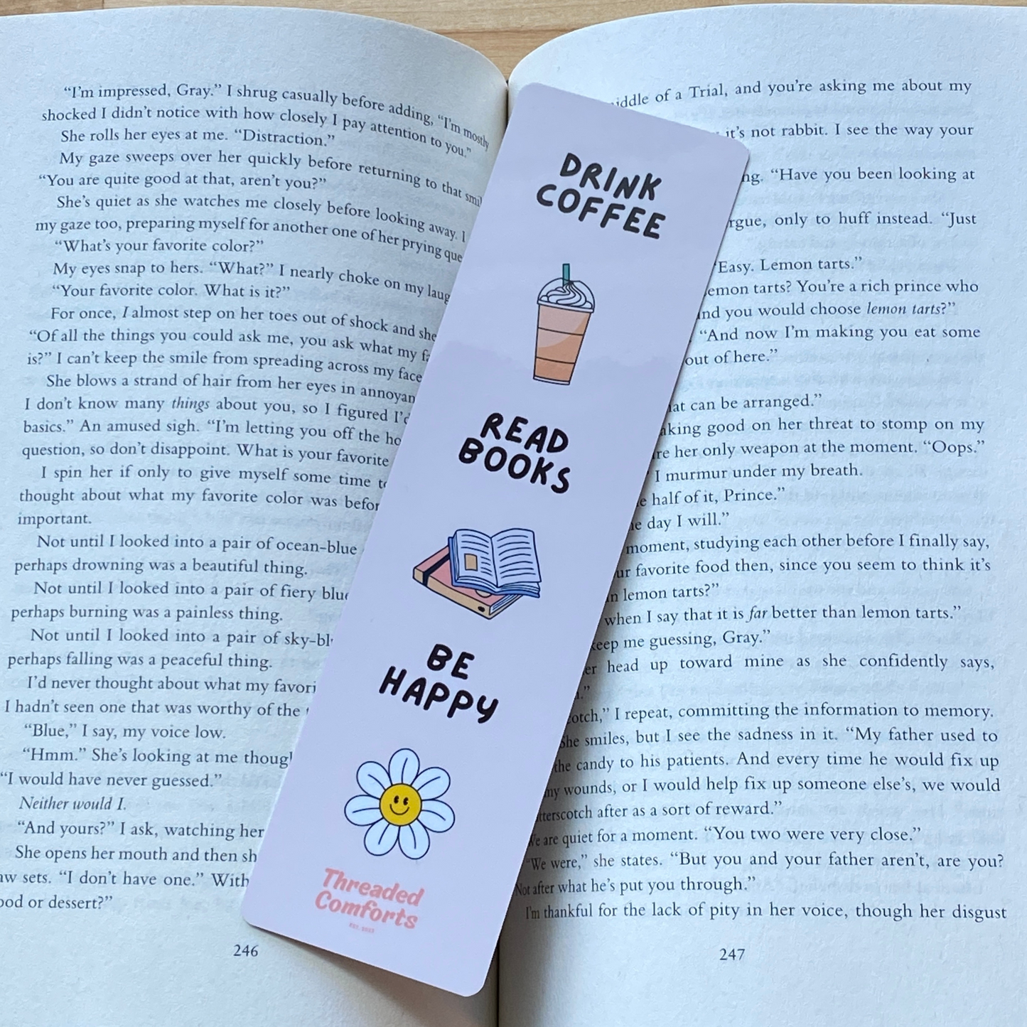 Drink Coffee Read Books Be Happy Bookmark