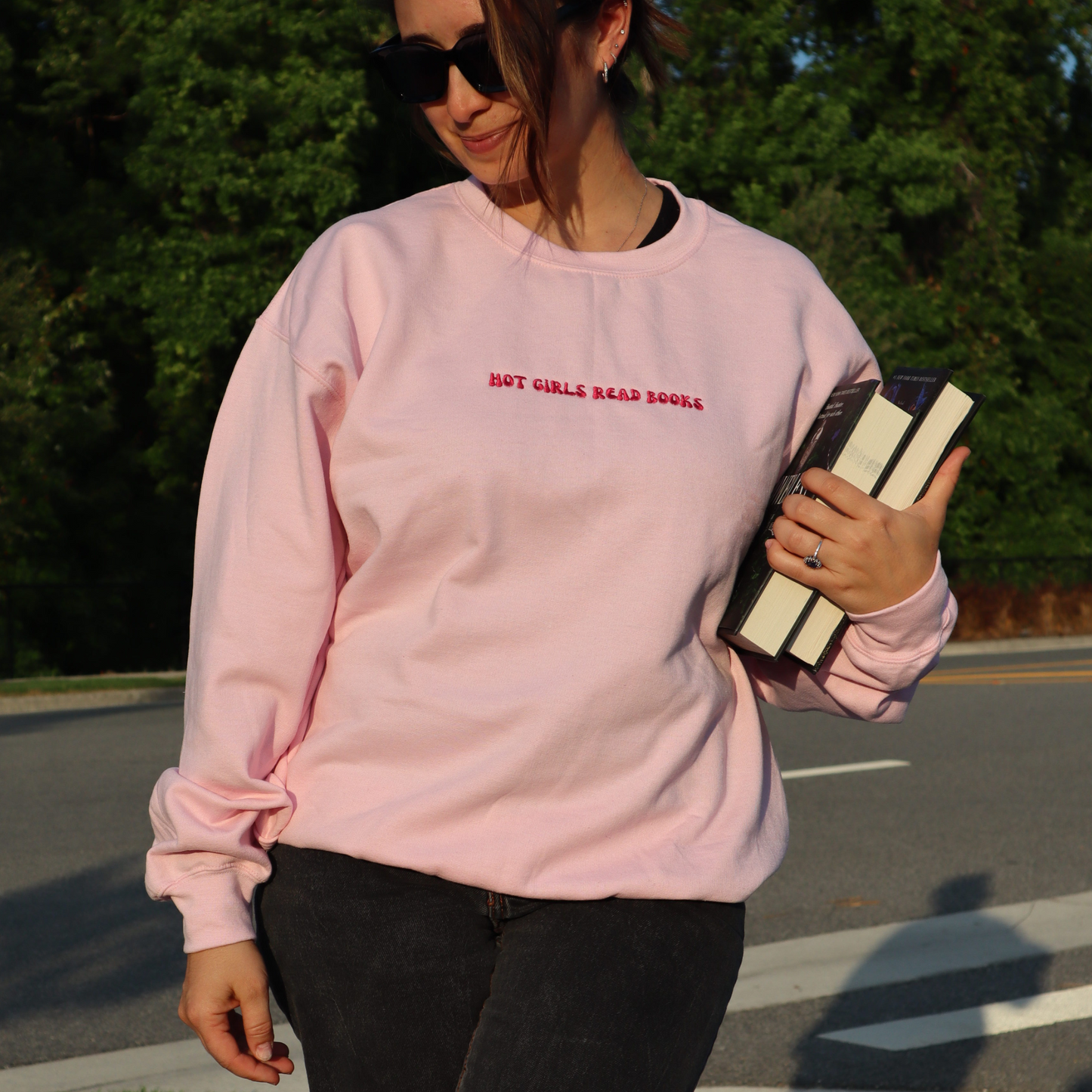 Hot Girls Read Books Crewneck