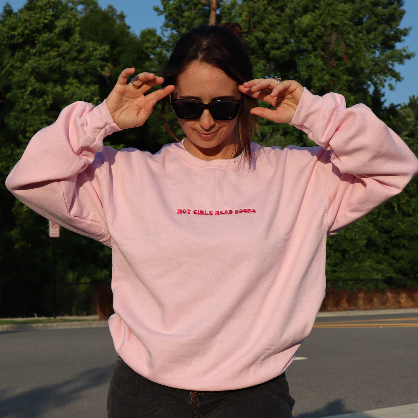 Hot Girls Read Books Crewneck