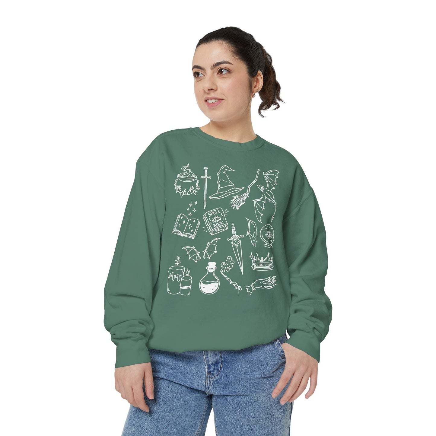 Fantasy Genre Doodle Crewneck