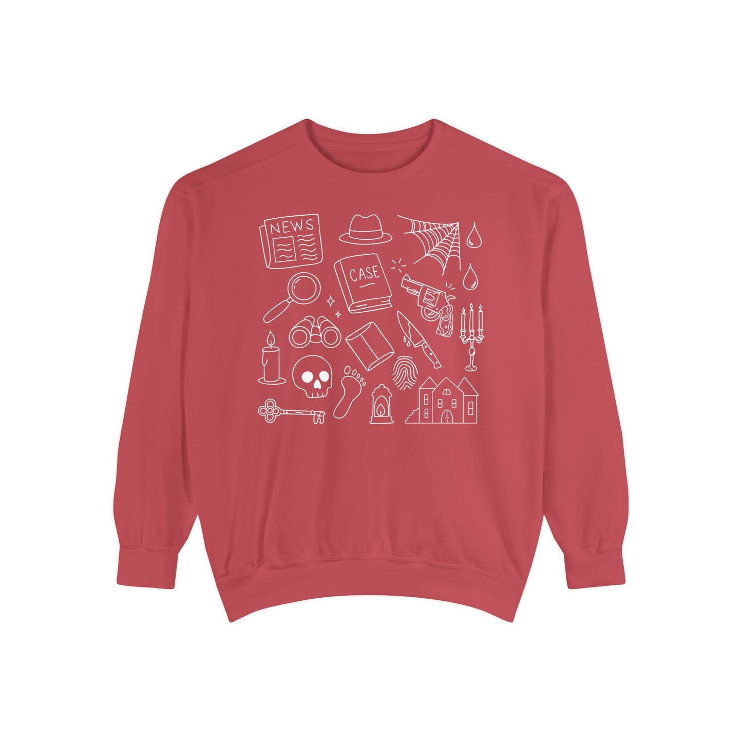 Mystery/Thriller Genre Doodle Crewneck