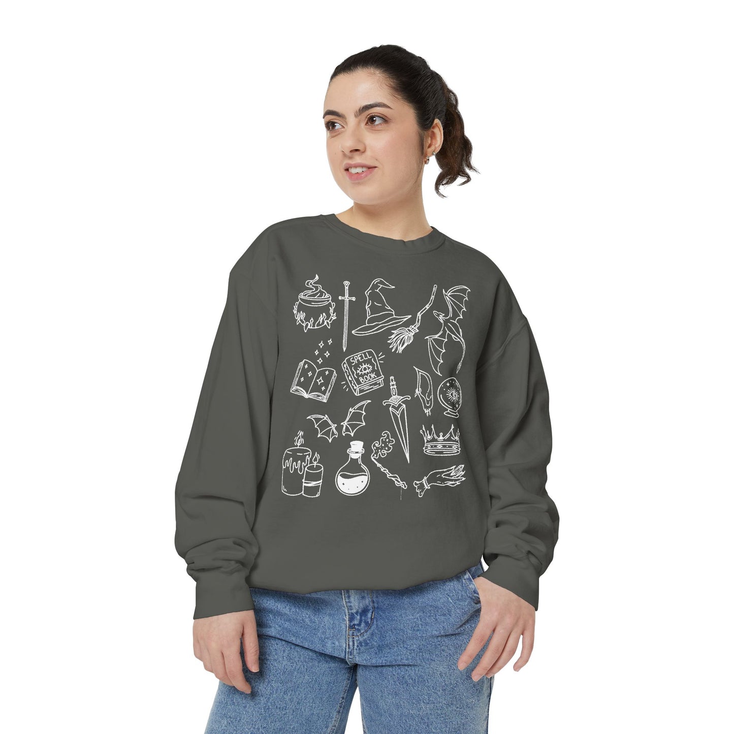 Fantasy Genre Doodle Crewneck