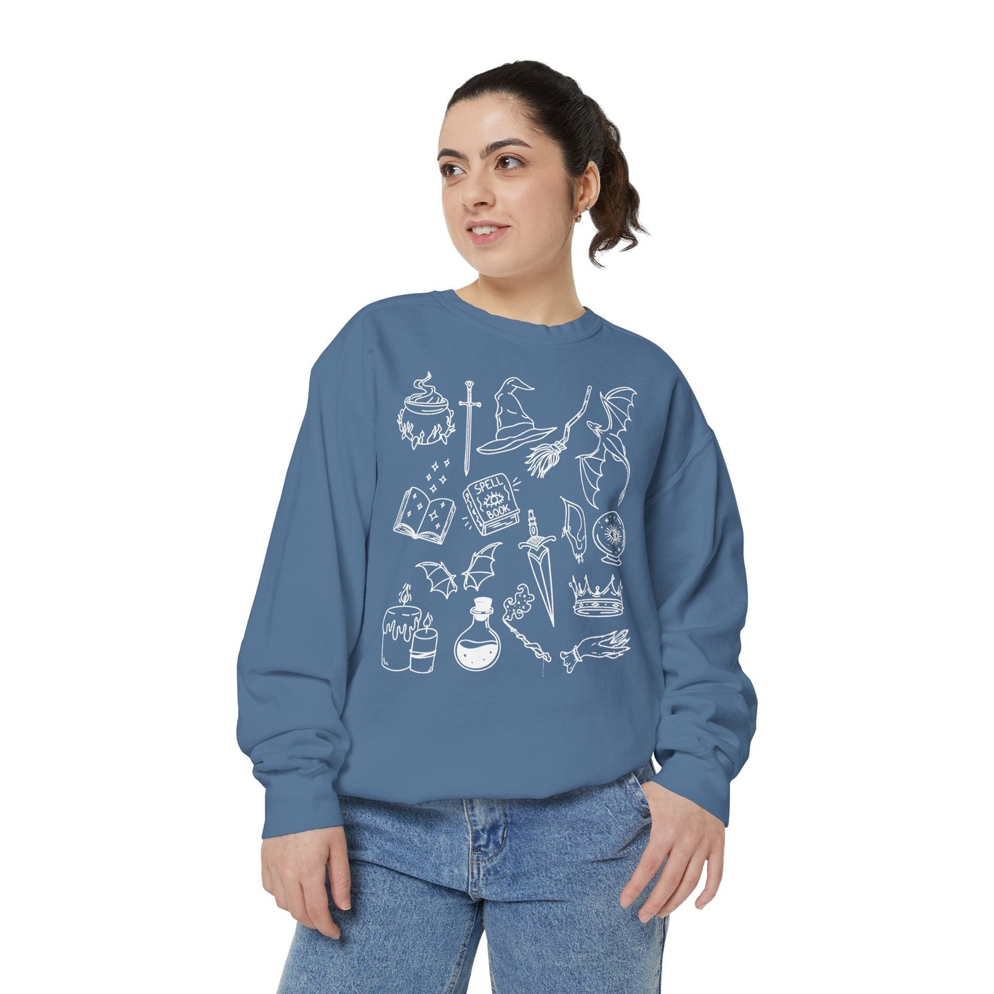 Fantasy Genre Doodle Crewneck