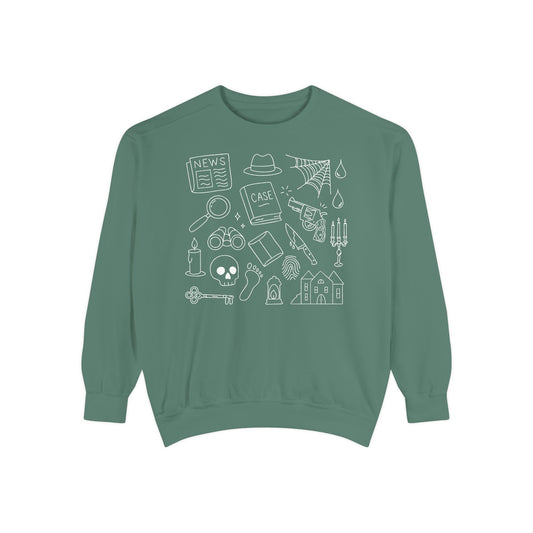 Mystery/Thriller Genre Doodle Crewneck