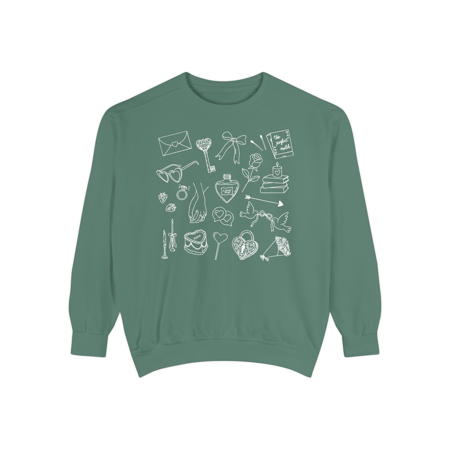 Romance Genre Doodle Crewneck