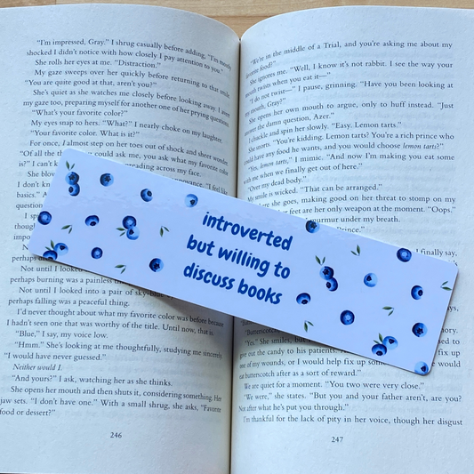 Introverted but Willing to Discuss Books Bookmark