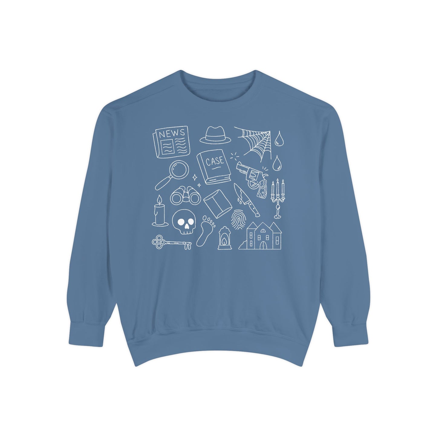 Mystery/Thriller Genre Doodle Crewneck