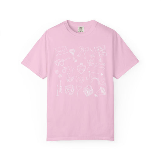 Romance Genre Doodle T-Shirt