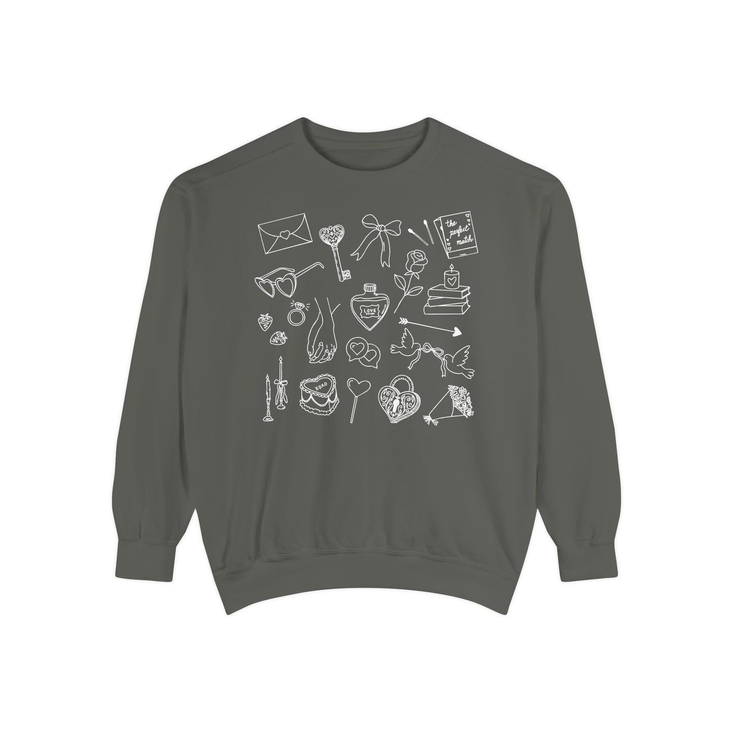 Romance Genre Doodle Crewneck
