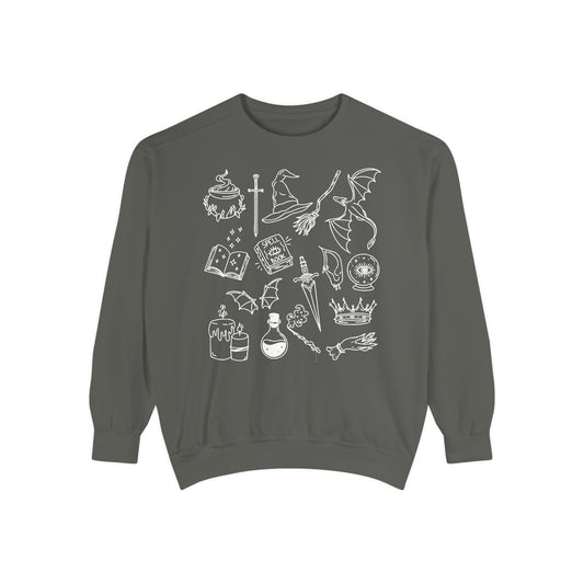 Fantasy Genre Doodle Crewneck