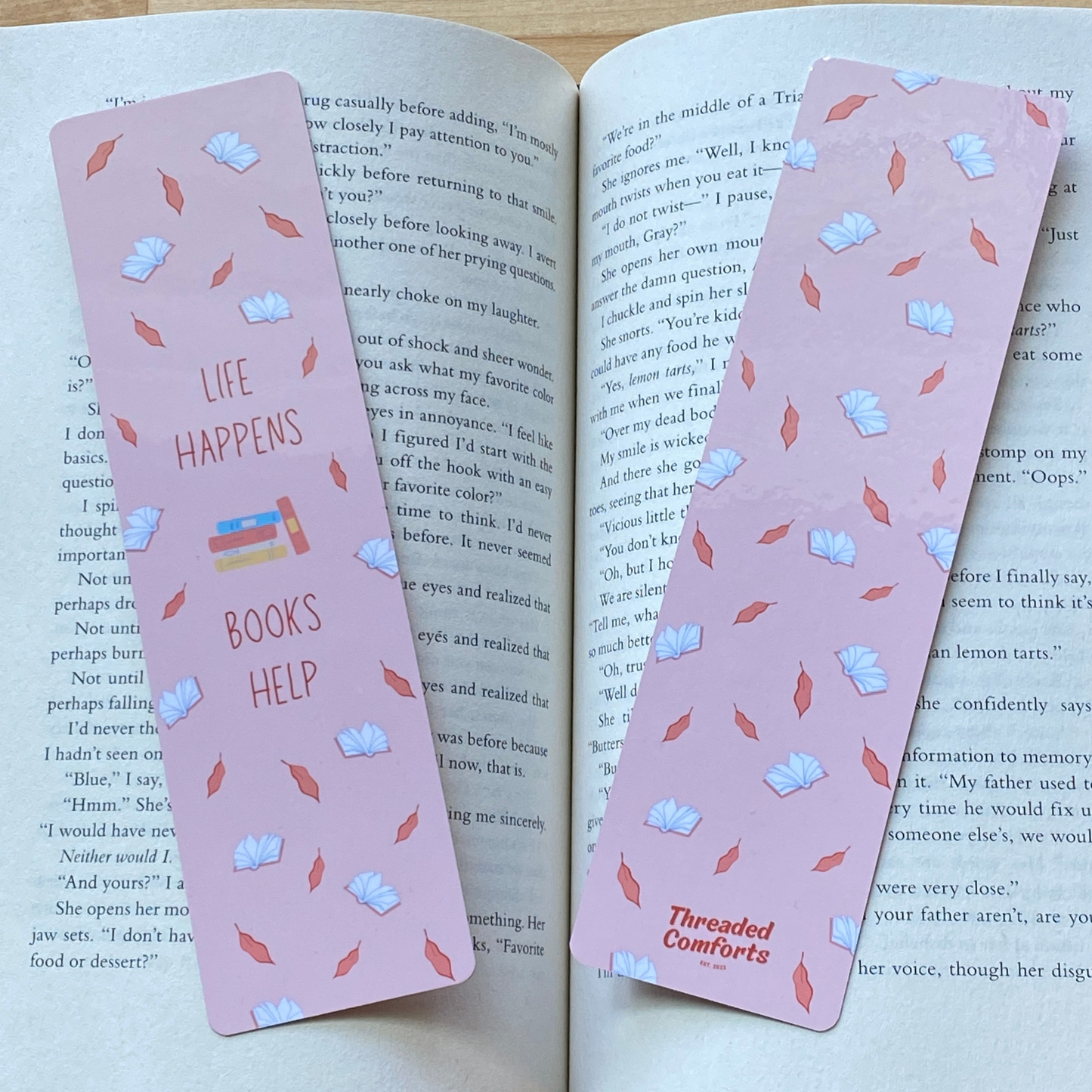 Life Happens Books Help Bookmark