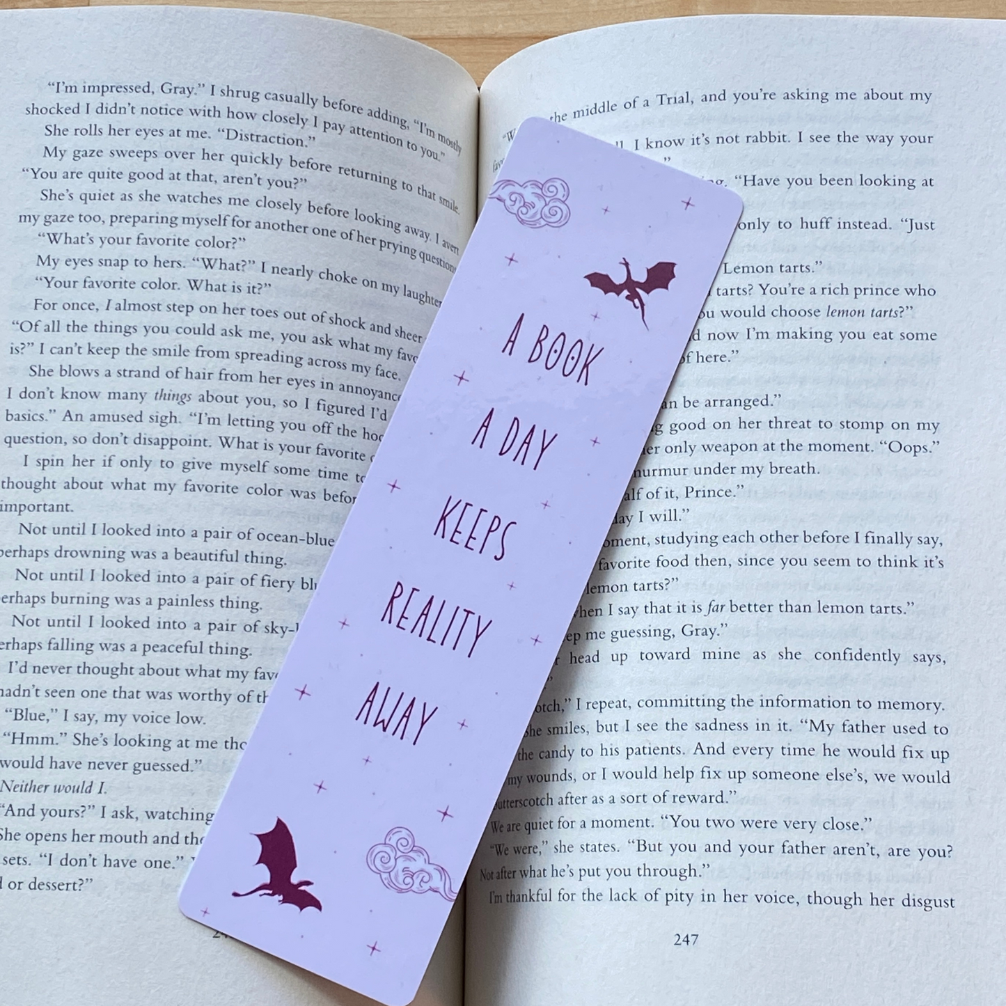 A Book a Day Keeps Reality Away Bookmark