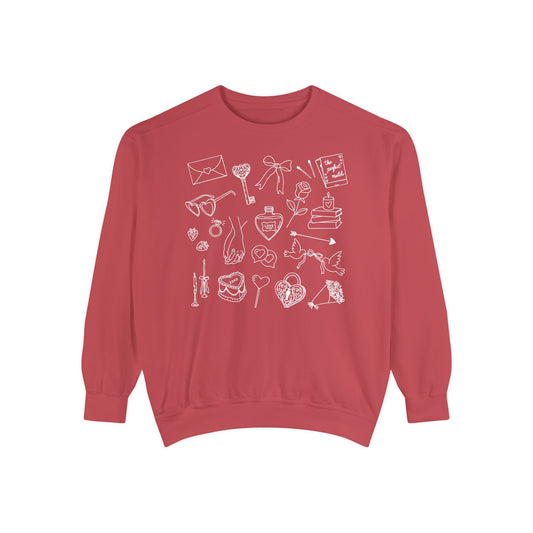 Romance Genre Doodle Crewneck