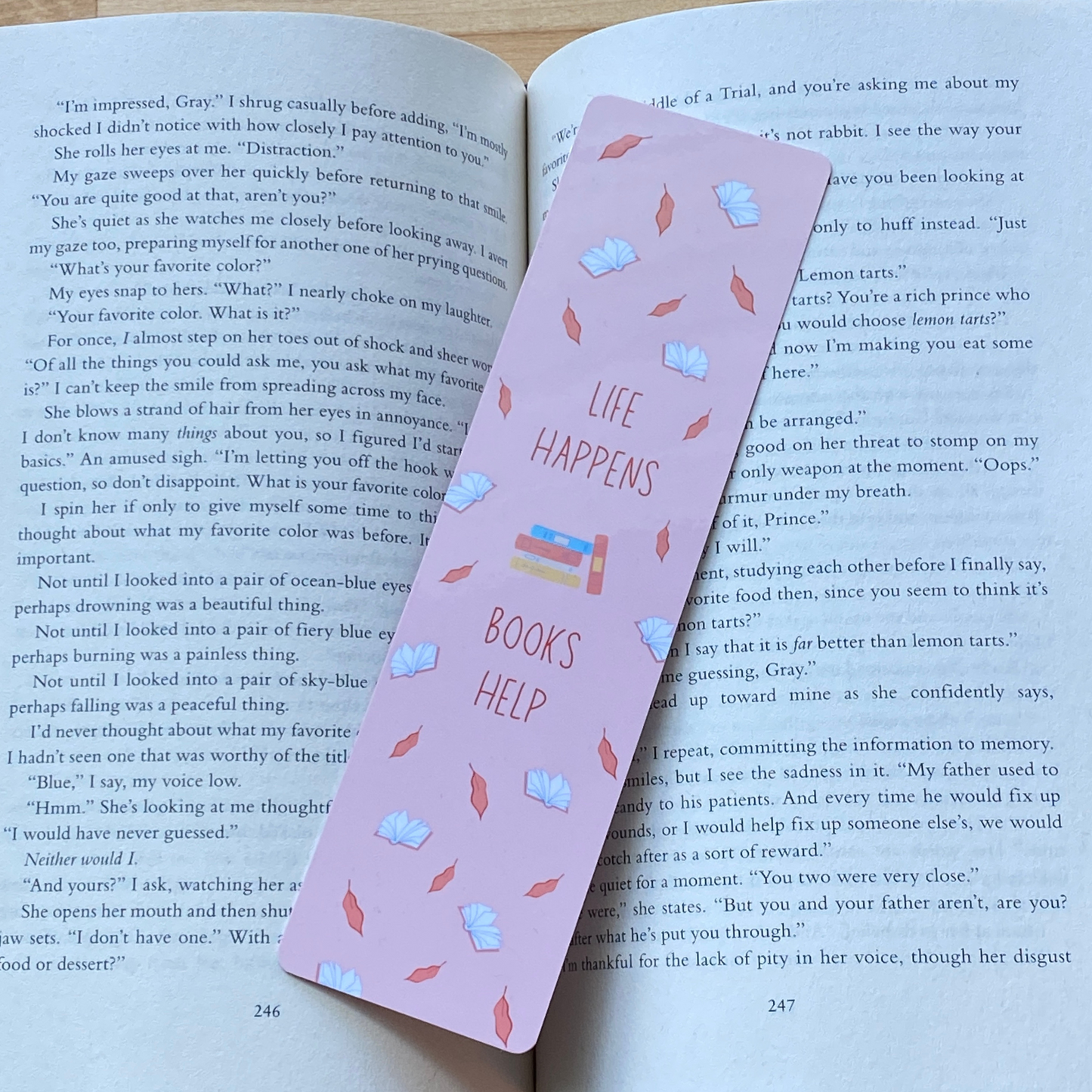 Life Happens Books Help Bookmark